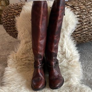 FreeBird Coal Tall Leather Lace Up Boots Women’s Size 7